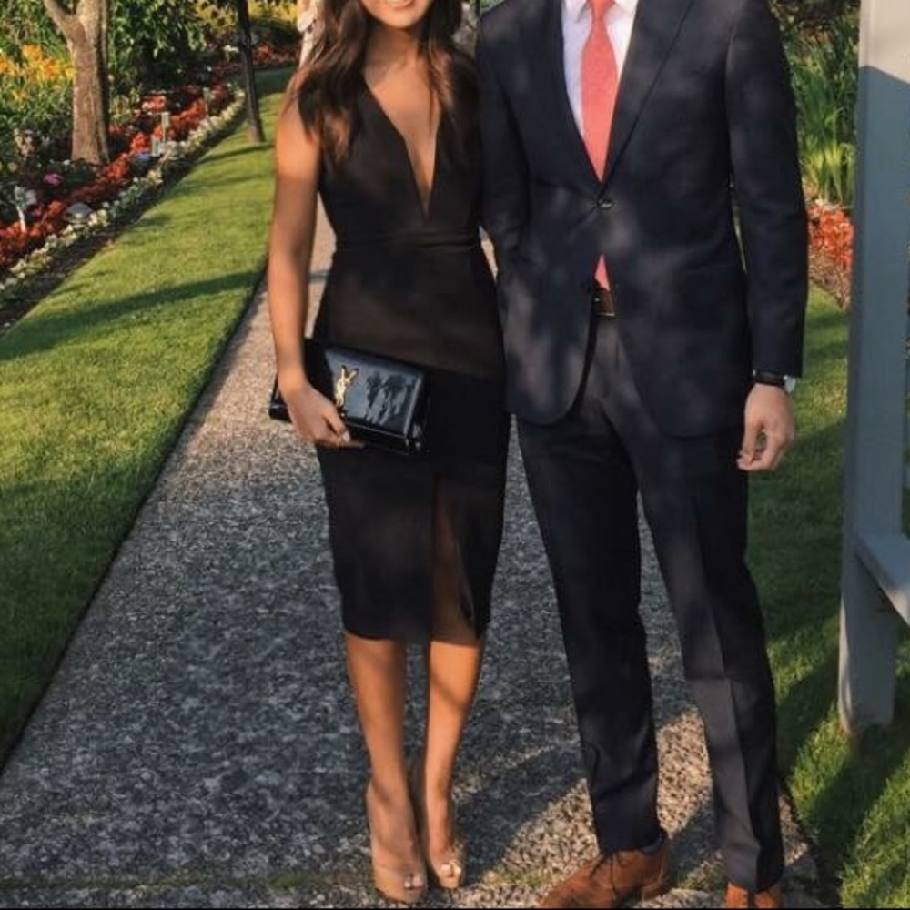 Bardot Deep V Neck Dress